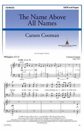 The Name Above All Names SATB - Carson Cooman