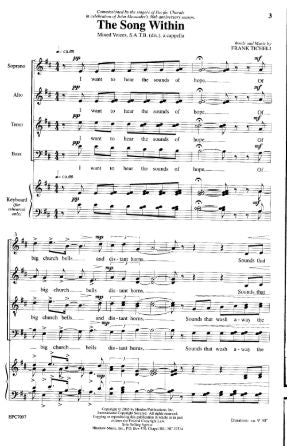The Song Within SATB - Frank Ticheli