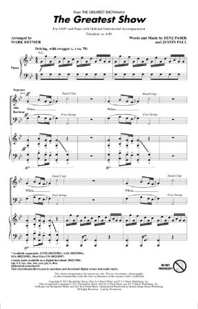 The Greatest Show SAB - Arr. Mark Brymer