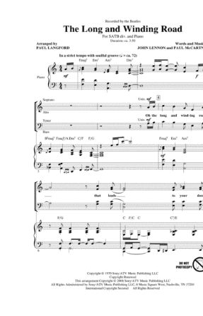 The Long and Winding Road SATB - arr. Paul Langford