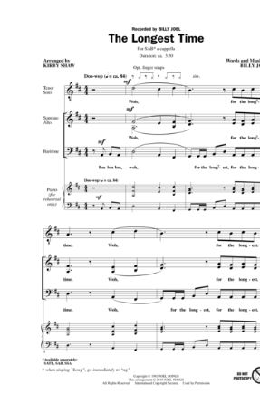 The Longest Time SAB - arr. Kirby Shaw