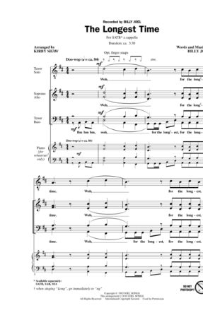The Longest Time SATB - Arr. Kirby Shaw