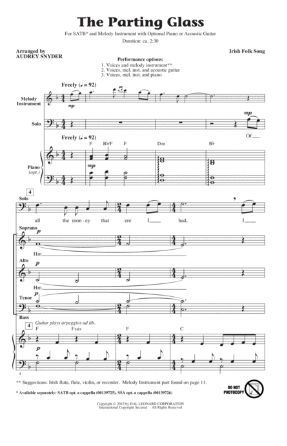 The Parting Glass SATB - Arr. Audrey Snyder