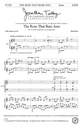 The Rose That Bare Jesu SATB - Ron Kean