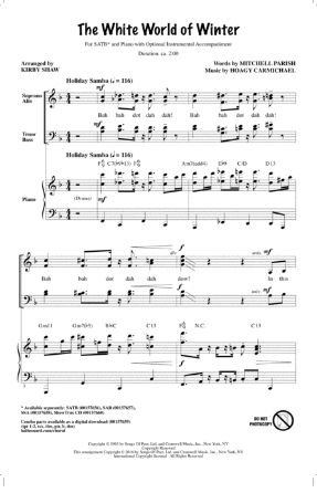 The White World Of Winter SATB - Arr. Kirby Shaw