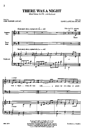 There Was A Night SATB - David Lantz III