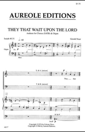They That Wait Upon The Lord SATB - Gerald Near