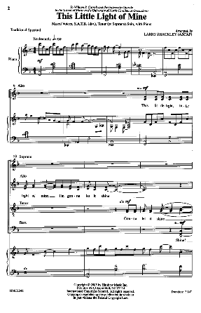 This Little Light Of Mine SATB - Larry Shackley