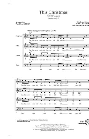 This Christmas SATB - Arr. Paul Langford