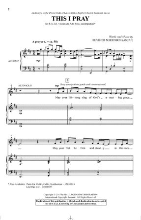 This I Pray SATB - Heather Sorenson