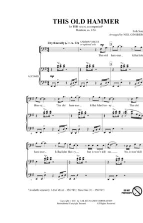 This Old Hammer TBB - Arr. Neil Ginsberg