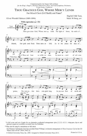 Thou Gracious God, Whose Mercy Lends - Arr. Mack Wilberg