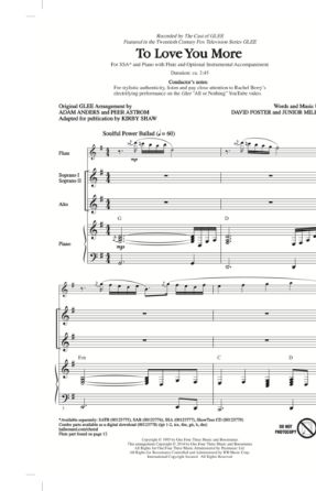 To Love You More SSA - Arr. Kirby Shaw