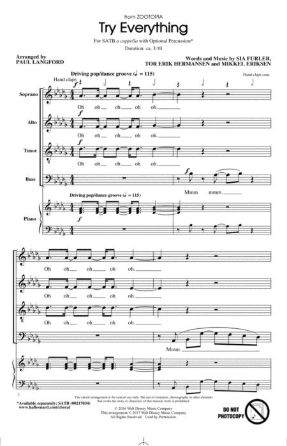 Try Everything SATB - Arr. Paul Langford