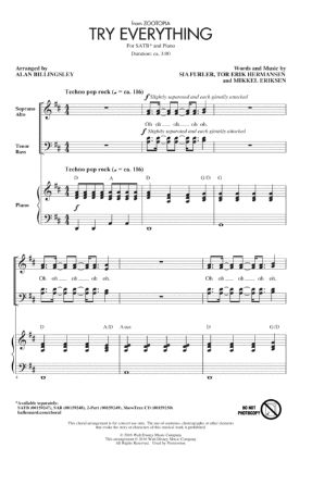 Try Everything SATB - Arr. Alan Billingsley