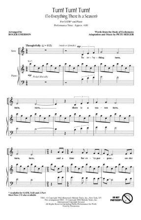 Turn! Turn! Turn! SATB - Arr. Roger Emerson
