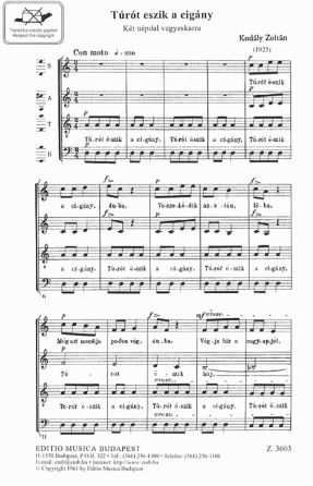 Turot Eszik A cigany SATB - Zoltan Kodaly