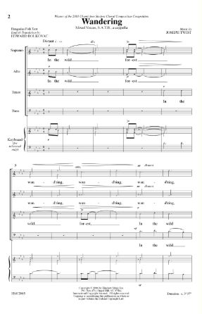 Wandering SATB - Joseph Twist