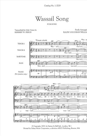 Wassail Song TTBB - Ralph Vaughan Williams