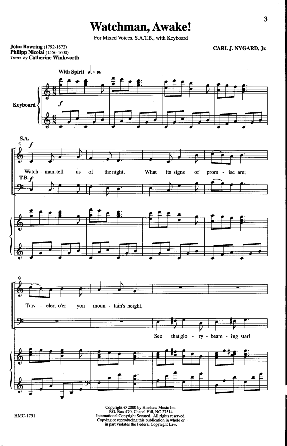 Watchman, Awake! SATB - Carl J. Nygard Jr