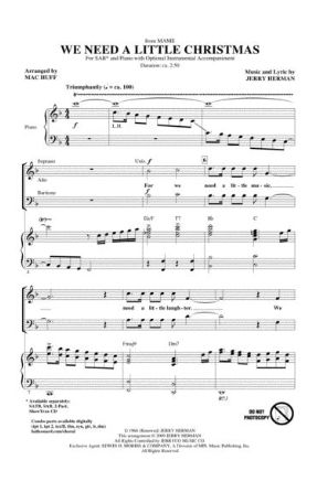 We Need a Little Christmas SAB - Arr. Mac Huff