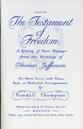 We Fight Not For Glory TTBB (The Testament of Freedom) - Randall Thompson