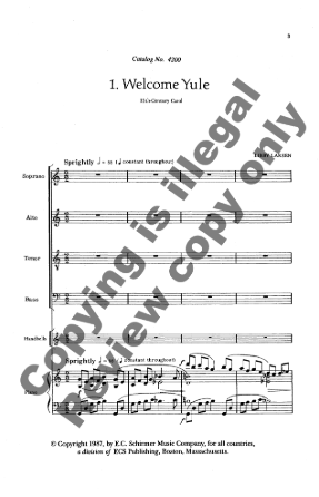 Welcome Yule SATB - Libby Larsen