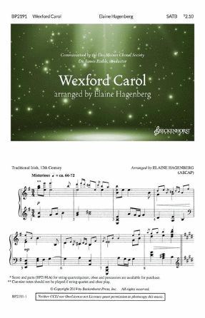 Wexford Carol SATB - Arr. Elaine Hagenberg