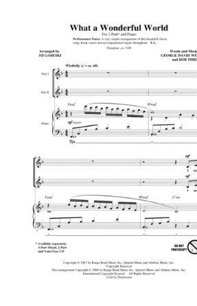 What A Wonderful World 2-Part - Arr. Ed Lojeski