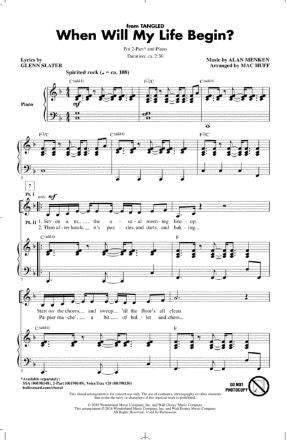 When Will My Life Begin 2-Part - Arr. Mac Huff