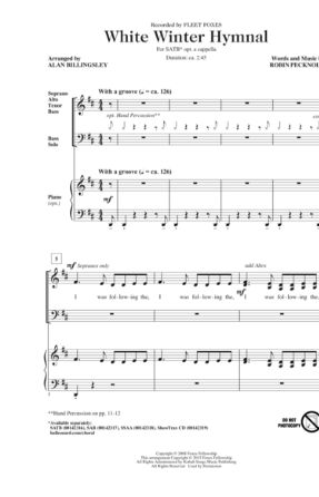 White Winter Hymnal SATB - arr. Alan Billingsley