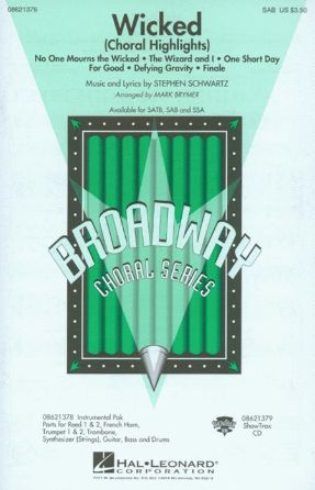 Wicked Choral Highlights SAB - Arr Mark Brymer