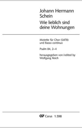 Wie Lieblich Sind Deine Wohnungen SATB - Johann Hermann Schein