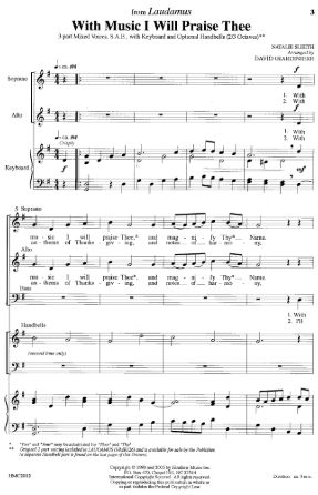 With Music I Will Praise Thee SAB - arr. David Giardiniere