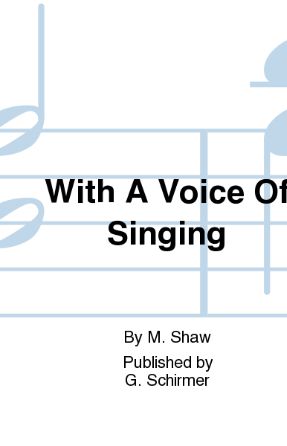 With a voice of singing SSA - Martin Shaw