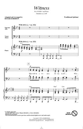 Witness SAT(B) - Arr. Roger Emerson