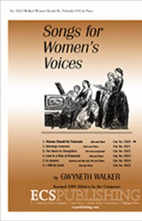 Women Should Be Pedestals SSA - Gwyneth Walker