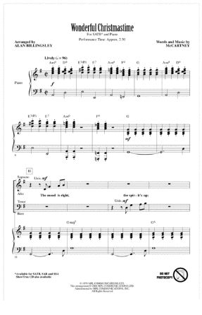 Wonderful Christmastime SATB - arr. Alan Billingsley