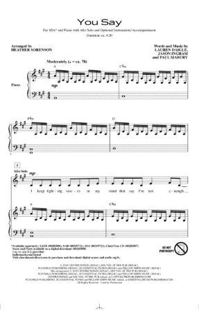 You Say SSA - Arr. Heather Sorenson