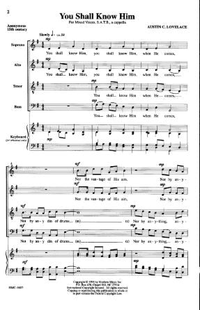 You Shall Know Him SATB - Austin C. Lovelace